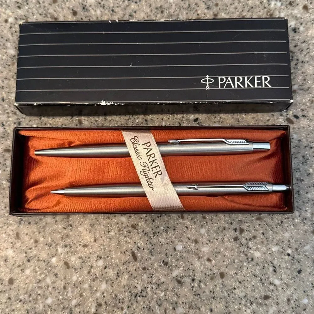 PARKER Vintage Classic Flighter Pen & Pencil Set Original Box